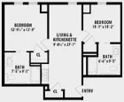 Two-bedroom assisted living